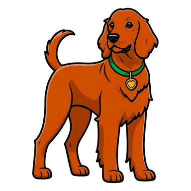 Irish setter dog  sticker