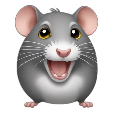 Panicking rat very stressed sticker