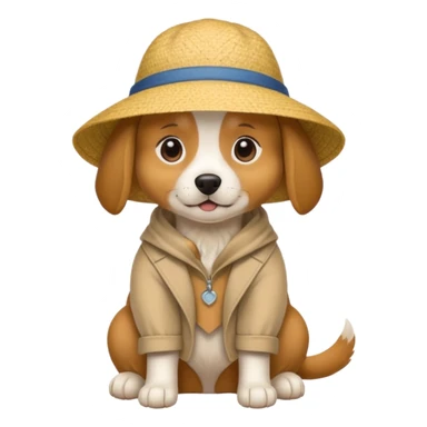 Hund mit Sonnenhut  sticker