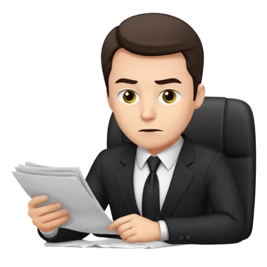 bored office boss sticker