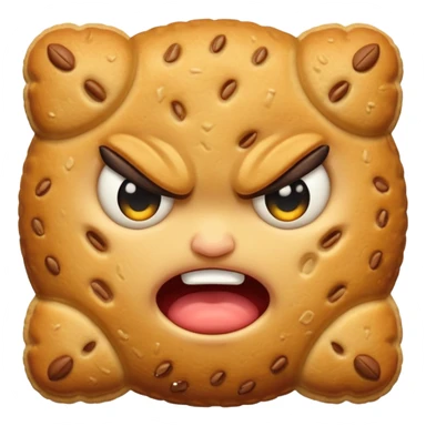 cute biscuit no cream angry sticker