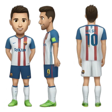 Ronaldo avec le t-shirt de messi sticker