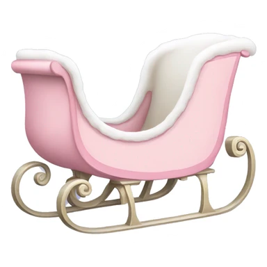 light pink sleigh sticker