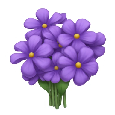 Purple flower bouquet sticker