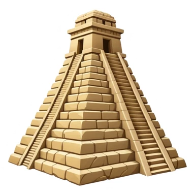 Chichen Itzá pyramid with steps and temple sticker