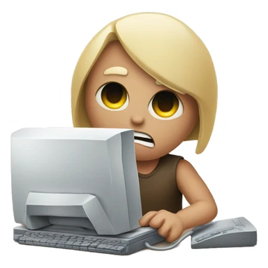 someone breaking a computer sticker