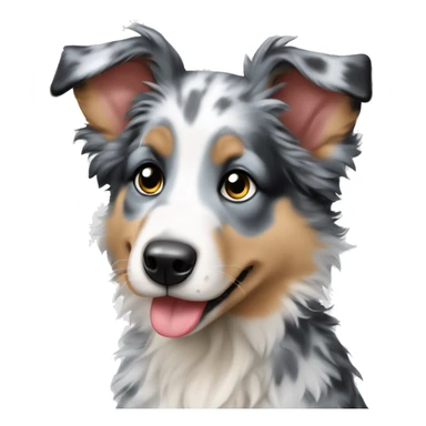 Blue Merle Australia shepherd puppy sticker