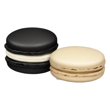 Macarons black sticker