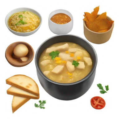 Plato de Sopa de ajiaco en perspectiva sticker