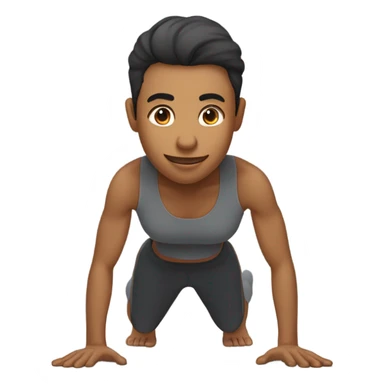 Me doing a push up  sticker