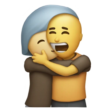 Un abrazo con una boca silenciadose sticker