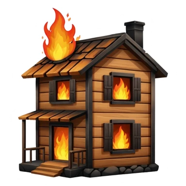 poor house on fire sticker
