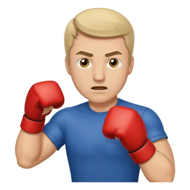 man with punch sticker