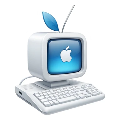 Y2K Apple computer sticker