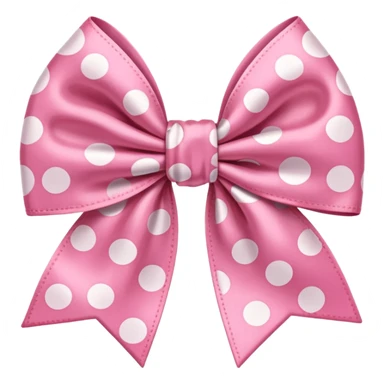 pink polka dot bow sticker
