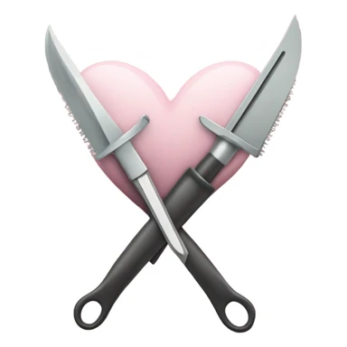 A heart with scalpels crossed behind￼ sticker