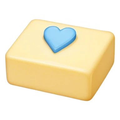 butter with blue heart sticker