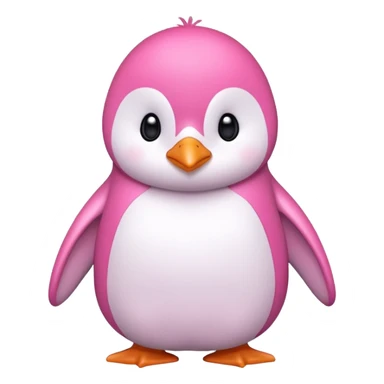 Pink penguin sticker