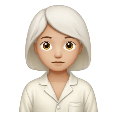 White pajamas sticker