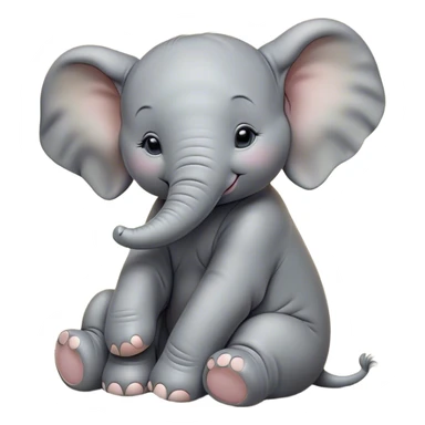 Meme-Worthy Cute Sleeping Baby Elephant Portrait Emoji, Head resting peacefully with a contented smile, showcasing a delightfully tiny build and a luxuriously soft gray hide, eyes shut in a serene, restful nap, Simplified yet hilariously adorable features, highly detailed, glowing with a soft, drowsy light, high shine, relaxed and utterly lovable, stylized with an air of playful laziness, bright and heartwarming, soft glowing outline, capturing the essence of a comically sleepy baby elephant, so meme-worthy it feels like it could instantly become the next viral sensation of adorable slumber! sticker