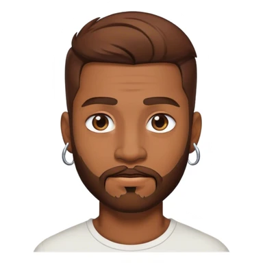 Man with brown hair and facial hair with facial piercings sticker
