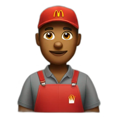 worker at mcdonalds sticker