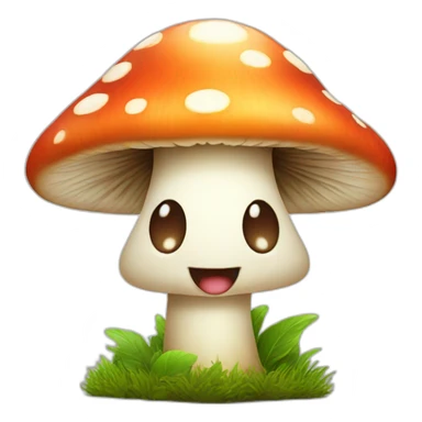 happy mushroom sticker