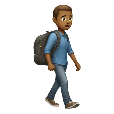 Guy needing to hurry sticker