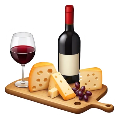 Cheese board and wine  sticker
