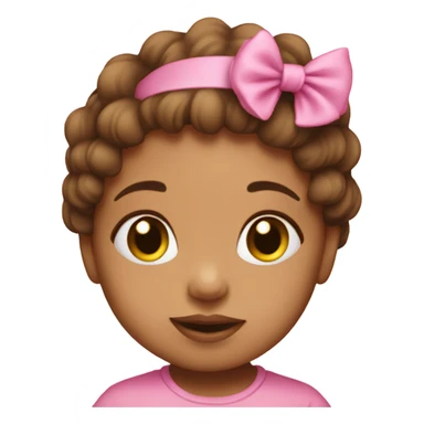 baby girl in pink with browsnkin sticker