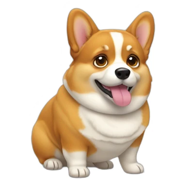 fat corgi sticker