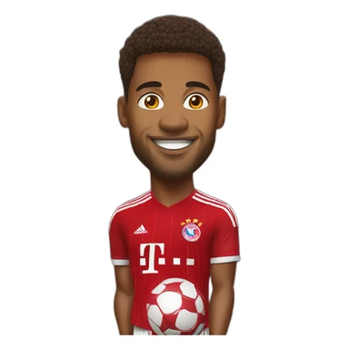 bayern münchen player jumping big head sticker