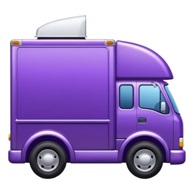 purple truck with a white trailer
 sticker