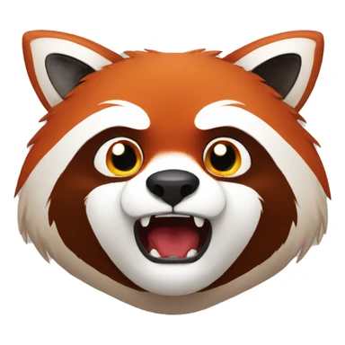 angry red panda sticker