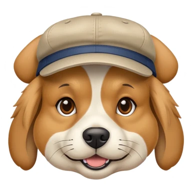 Perro usando gorra sticker