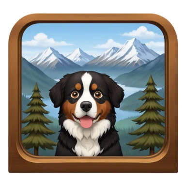 black 4Runner + Bernese mountain dog inside at window sticker