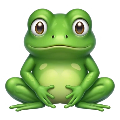 sad frog emoji with hands sticker