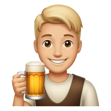 Lachen mit bier sticker