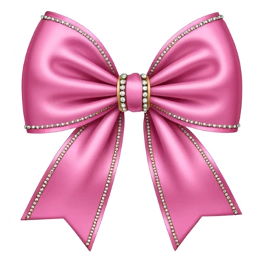Pink bow with sparkles  sticker