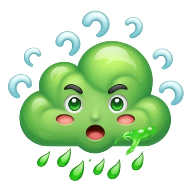 bad smell green cloud sticker