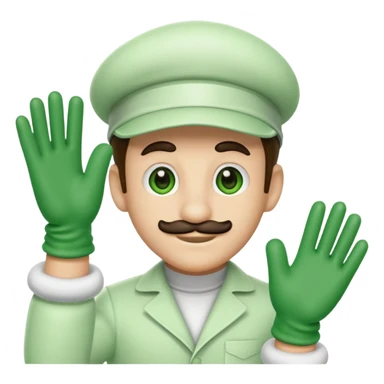 Luigi white gloves sticker