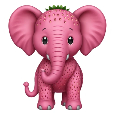 Strawberry éléphant sticker