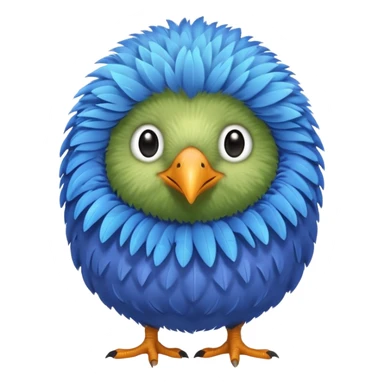 cute kiwi bird ai agent (blue)  sticker