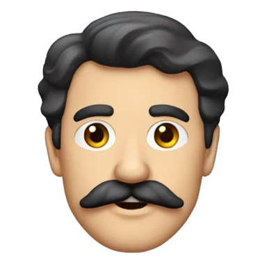 Charly García bigote bicolor sticker
