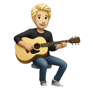 blond guy making music in his home studio sticker