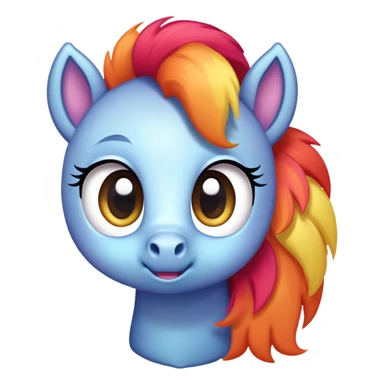 A cute cartoon pony with big eyes sticker