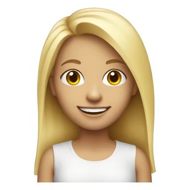smiling blonde girl portrait sticker