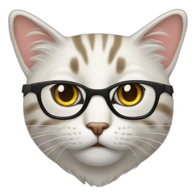 Cat de óculos sticker