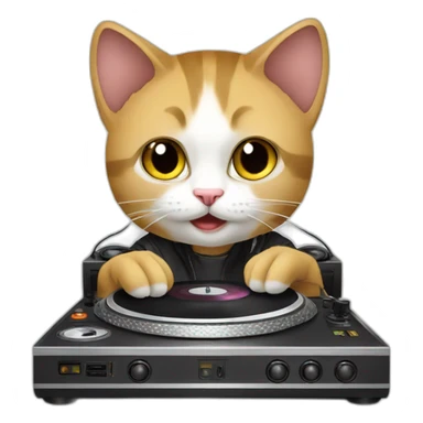 Dj kitten sticker