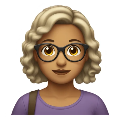 Girl with glasses on,butterfly haircut, Latina  sticker